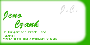 jeno czank business card