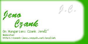 jeno czank business card